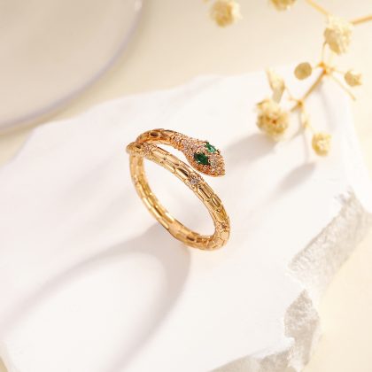 Style Snake-Shape Copper Alloy Ring